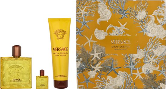 Versace Eros Energy Eau de Parfum 100 ml + Eau de parfum 5 ml + Shower gel 150 ml voor mannen