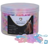 Excellent Horse Elastiekjes 500 Stuks - Paardenspullen - Paardenverzorging - Siliconen - Regenboog