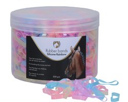 Excellent Horse Elastiekjes 500 Stuks - Paardenspullen - Paardenverzorging - Siliconen - Regenboog