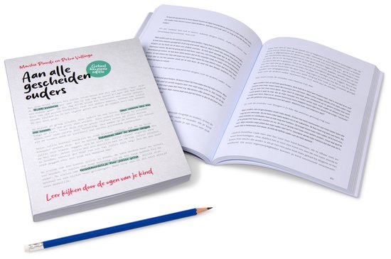 Twee boeken met de titel 'Aan alle gescheiden ouders' op een witte achtergrond.