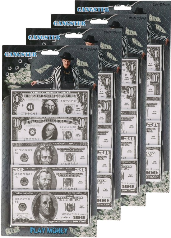 Foto: 400x speelgoed geld nep dollars van papier speelgoed winkeltje bankieren spelen nepgeld speelgeld dollar biljetten