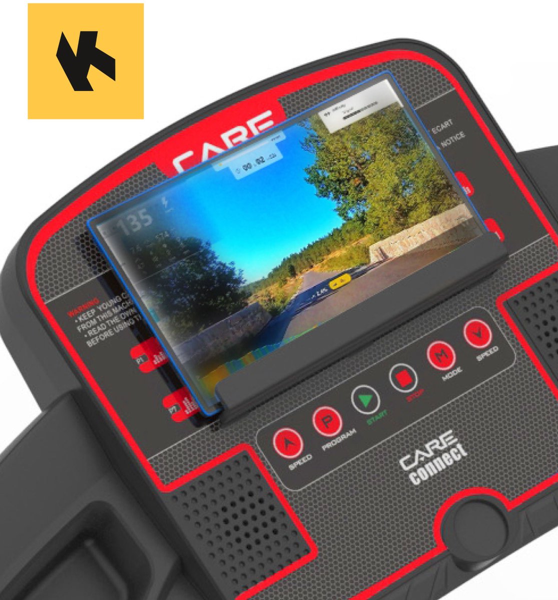 CARE CT-735-2 - Connected en opvouwbare loopband - Maximale snelheid 14 km/u - 12 programma’s - Handmatige helling met 3 niveaus - Voor thuisgebruik - Rood thumbnail 5