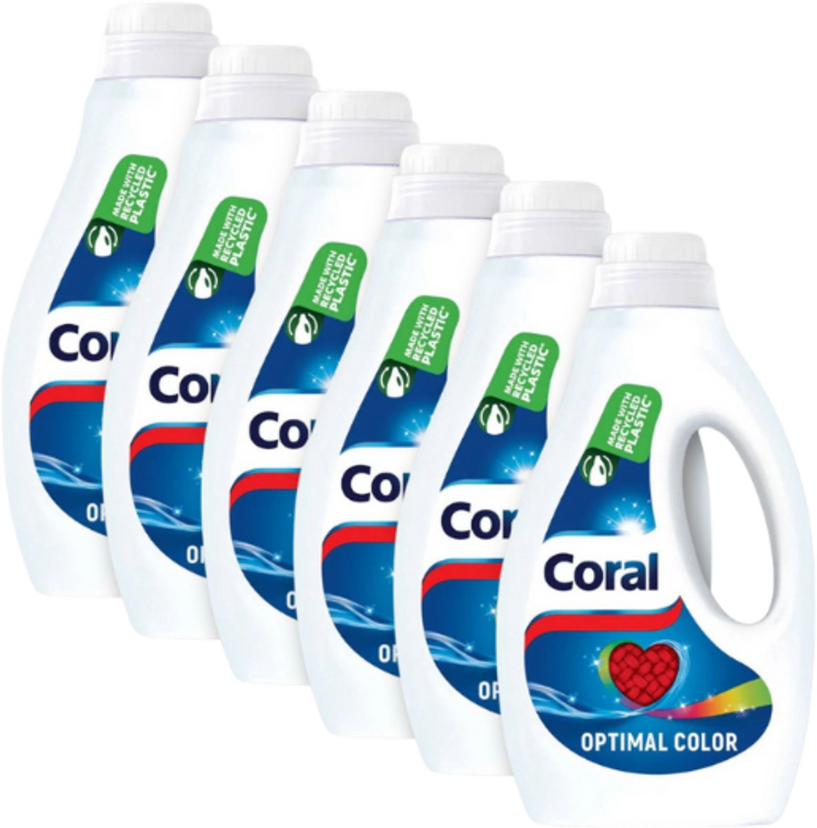 Goedkoopste Coral vloeibaar wasmiddel Optimal Color - Voor gekleurde was - 156 wasbeurten (6x 1.17L