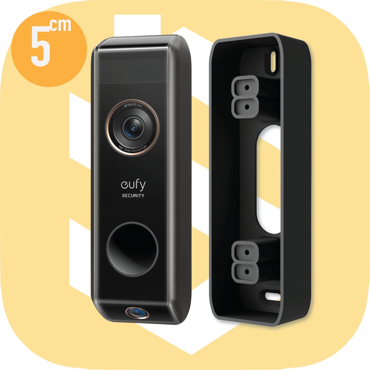 SmarThuis - Afstandhouder geschikt voor Eufy S330 dual pro 2 - Afstandhouder van 5cm - inclusief montage materiaal - sterk en milieubewust