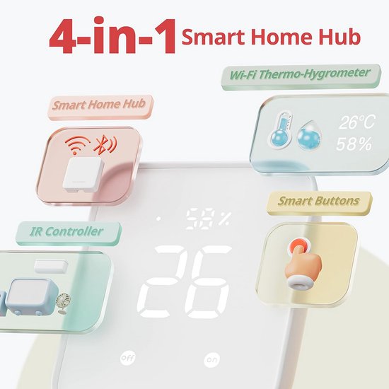Temperatuur en Vochtigheidssensor met Wifi App Monitoring