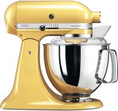 Bol.com KitchenAid Keukenmachine - Artisan - met 7 extra accessoires - 300 W - 48 L - Geel aanbieding