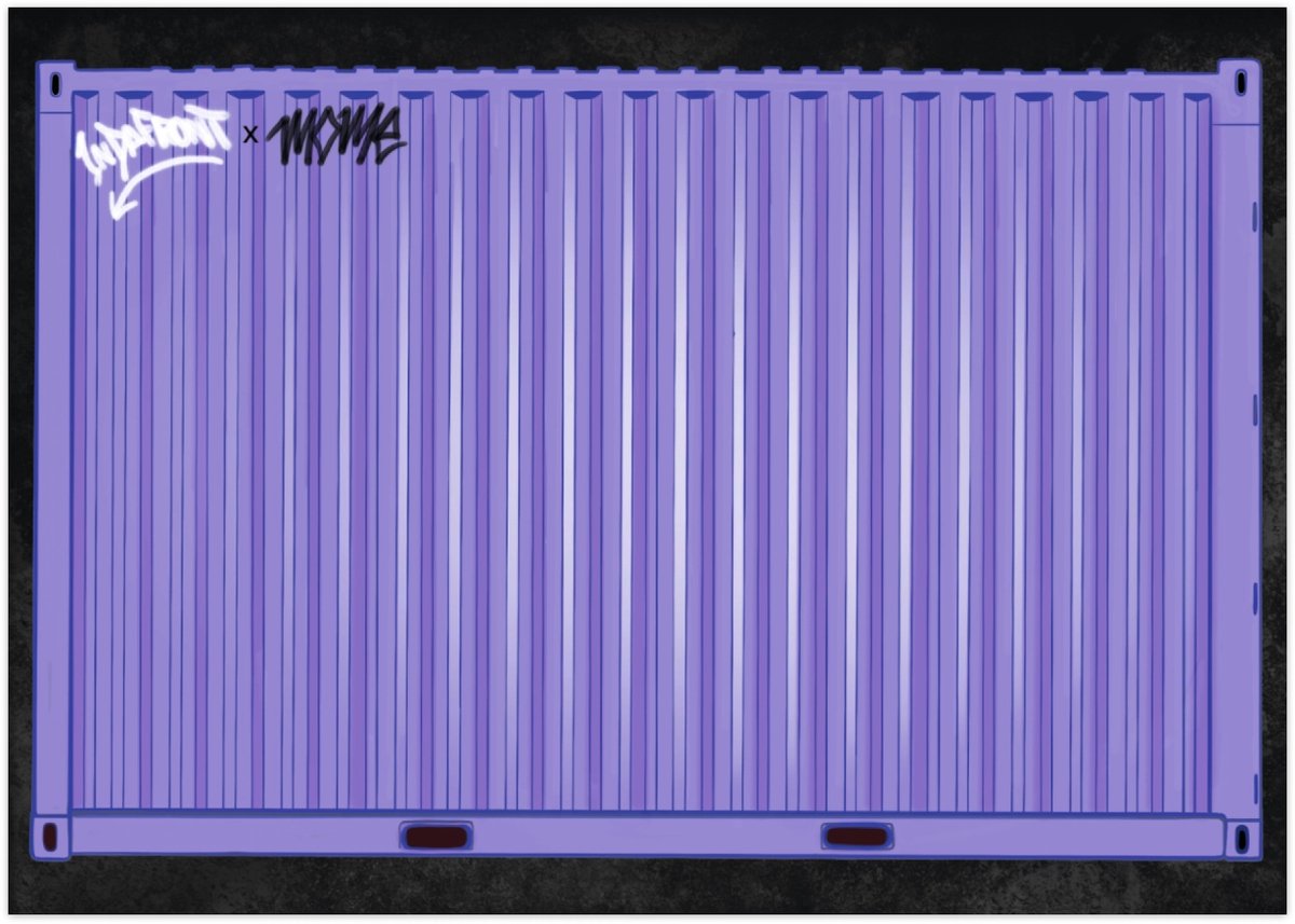 Container Stickers Paars - 50 stuks
