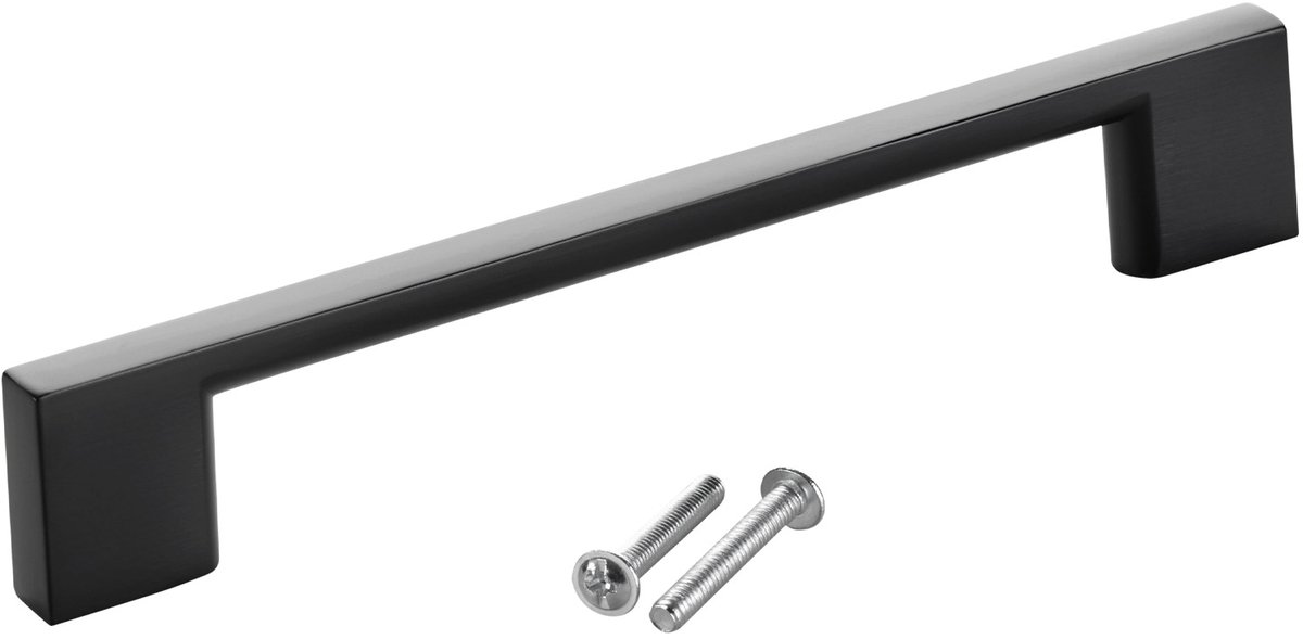 SOTECH meubelgreep BLACKLINE XII BA 128 mm zwart mat aluminium (lengte 155 mm, breedte 9 mm, hoogte 28 mm) ladegreep vitrinekastgreep