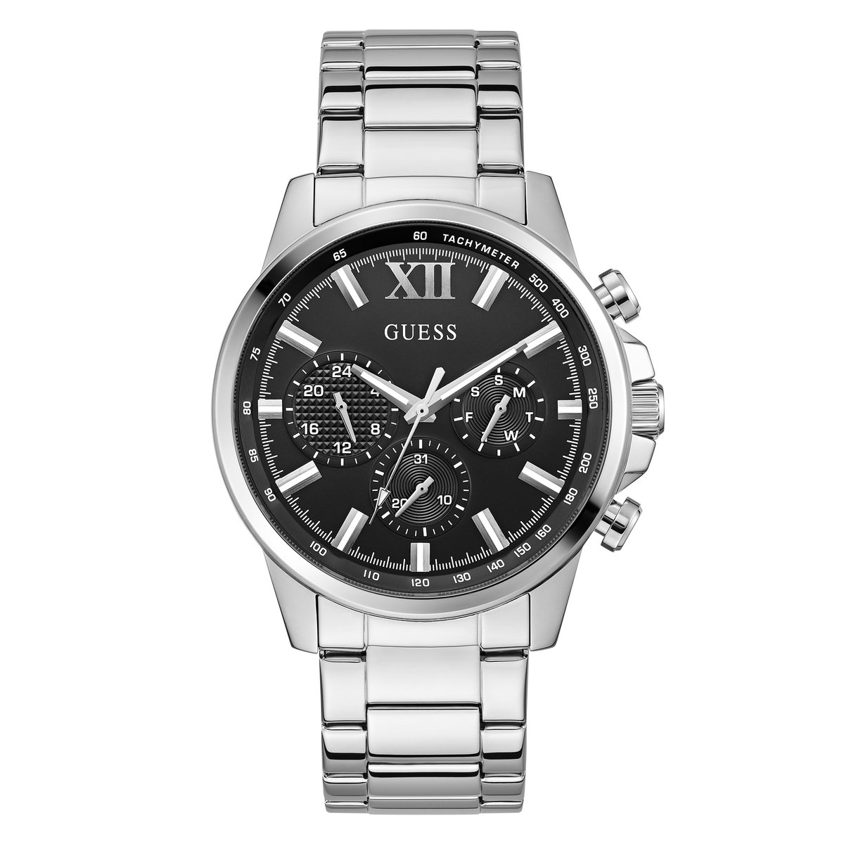 Guess Walker GW0900G1 Horloge - Staal - Zilverkleurig - Ø 44 mm