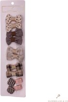 Accessoires pour cheveux Rattle&Co – Set de 10 barrettes Bébé – Antidérapantes – Teintes neutres