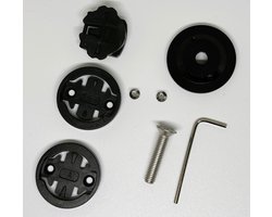 Qatrixx GPS Stem Mount Top Cap - Fiets Houder - Garmin Edge Gps Houder - Zwart