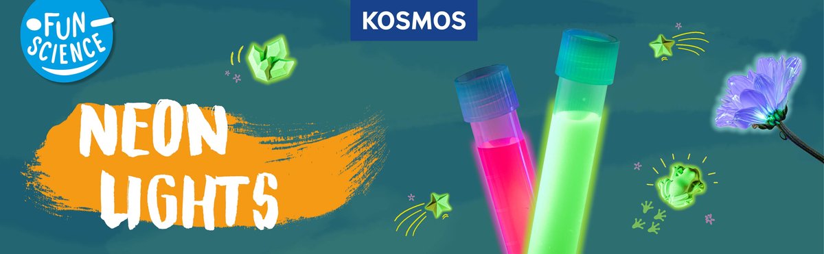 KOSMOS Neon Glow Lights - Experimente met UV-Licht - Maak Neonverf, Gipsfiguren en Lichtgevende Kunstwerken - Inclusief UV-Lamp - Creatieve STEM Experimenteerset - Vanaf 8 Jaar — afbeelding 5