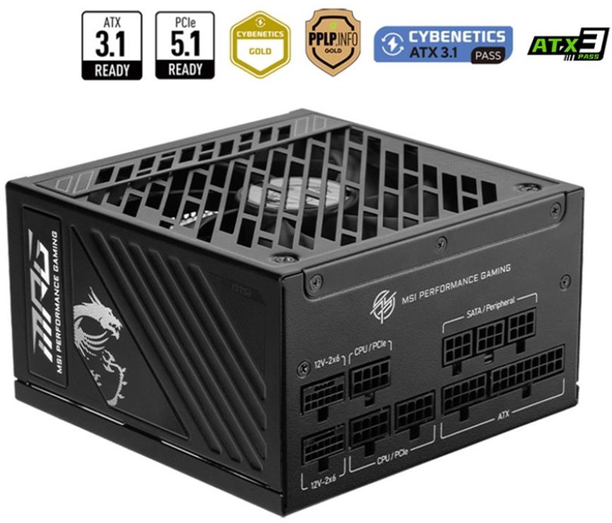 Msi Mpg A1250Gs - 1250 W voeding - afbeelding 4