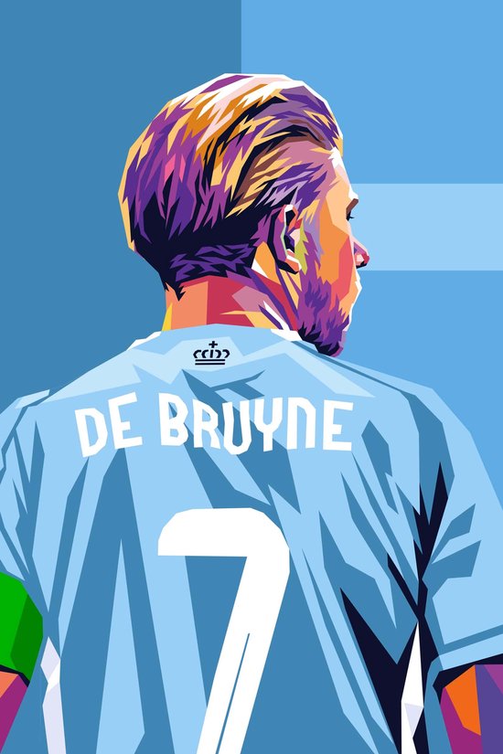 Affiche Kevin De Bruyne - Posters Voetbal - Pop Art - Décoration murale Murale Salon - Papier 180 grammes - XS5942 - Format 30 x 40 cm