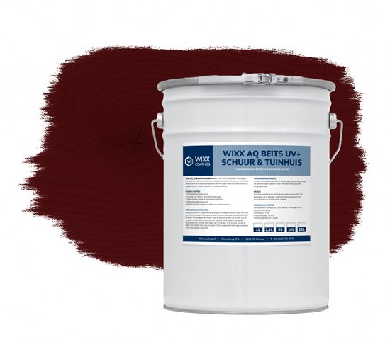 Foto: Wixx aq schuur en tuinhuis beits uv 1l mahonie