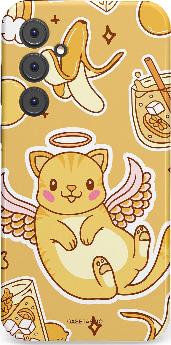 Casetastic Hoesje Geschikt voor Samsung A35 - Stijlvolle Beschermende Duo-layer Case - Poezenvleugels