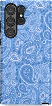 Casetastic Hoesje Geschikt voor Samsung S23 Ultra - Stijlvolle Beschermende Duo-layer Case - Paisley verleiding