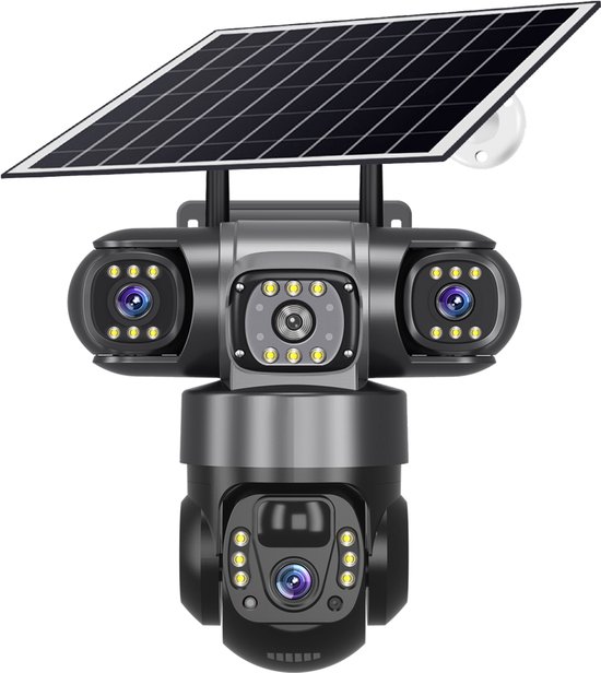 Narvie 4G 4K Beveiligingscamera - Zonnepaneel - AI Detectie