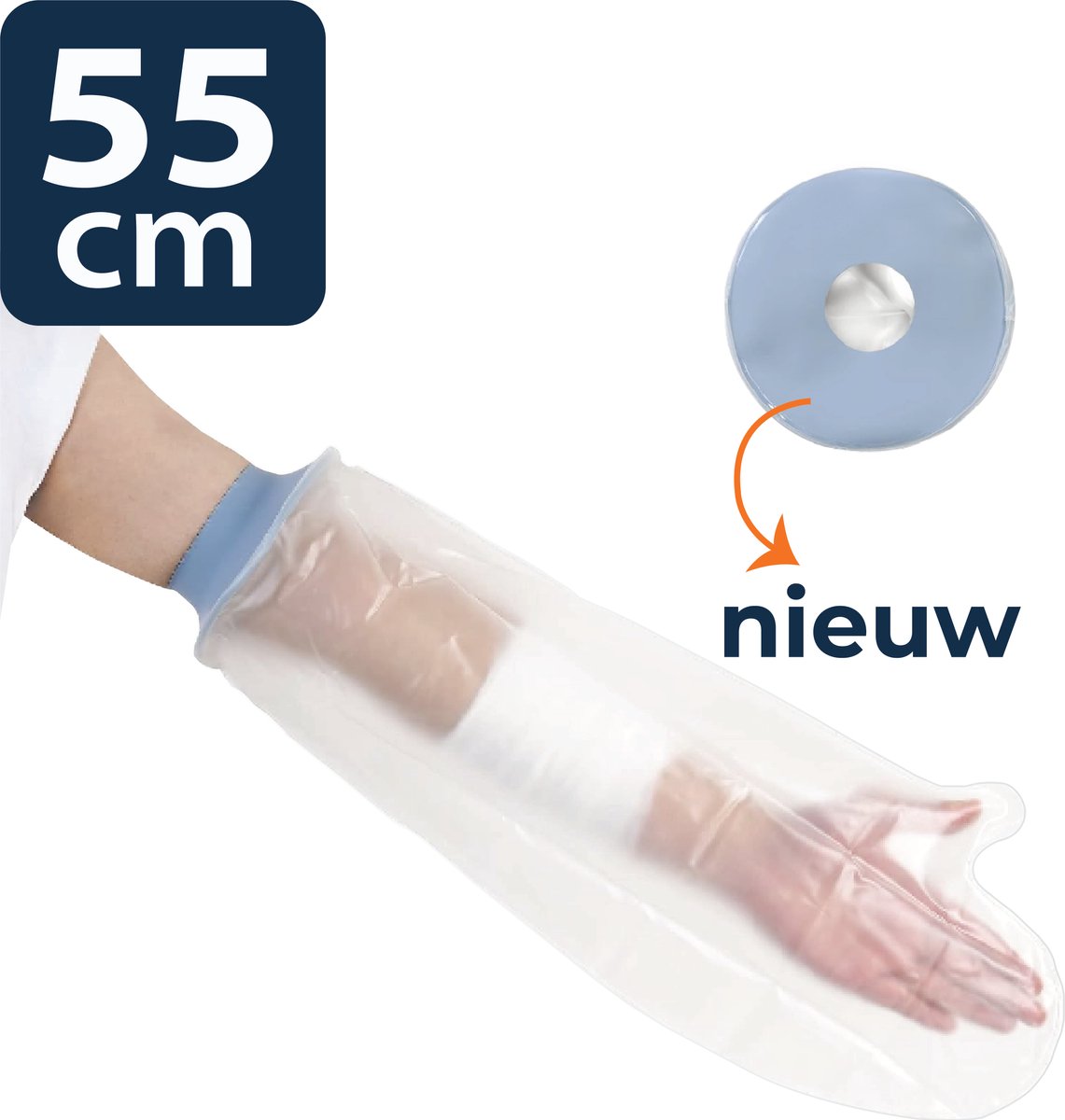 Goedkoopste Het Herstel Loket® Douchehoes arm - Gipshoes arm - Halve arm - onderarm - hand - elleboog - waterdicht - medisch silicone - latexvrij