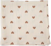 Honeybears hydrofiele doek – Inbakerdoek hydrofiel baby – XXL Hydrofiele luierdoek – Hartjes – 120x120cm
