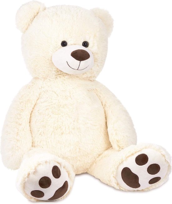 Teddybeer Barry (Creme Wit/Beige) Pluche Knuffel XXL 100 cm – Grote XXL Teddybeer 100cm – XL Knuffelbeer extra Groot