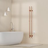 Bol.com BELRAD ROD STAAFHANDDOEKDROGER - ELEKTRISCH - DUBBEL - 120W - Ø25CM - 150X168X127 CM - GEBORSTELD KOPER aanbieding