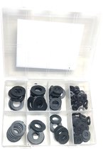 SWTYExt 3/4 Inch Afdichtingsringen, 30 Stuks, Sanitair, Platte Afdichting, Rubberen Kraan, Sluitringen, Zwart, Voor Douchekop, Wastafel, Afvoer