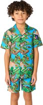 OppoSuits Boys Minecraft Summer Set - Officieel Minecraft pak - Shorts en Shirt - Zomer outfit - Maat EU110/116