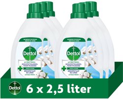Dettol Antibacterieel Desinfectiemiddel voor wasgoed Fris - 6 x 2,5L - Wastoevoeging - Voordeelverpakking
