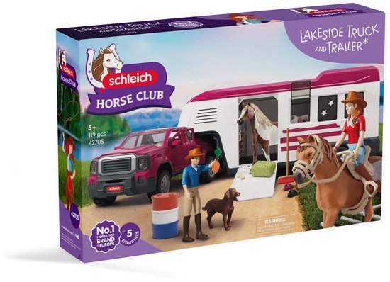 schleich HORSE CLUB Lakeside-truck met aanhangwagen