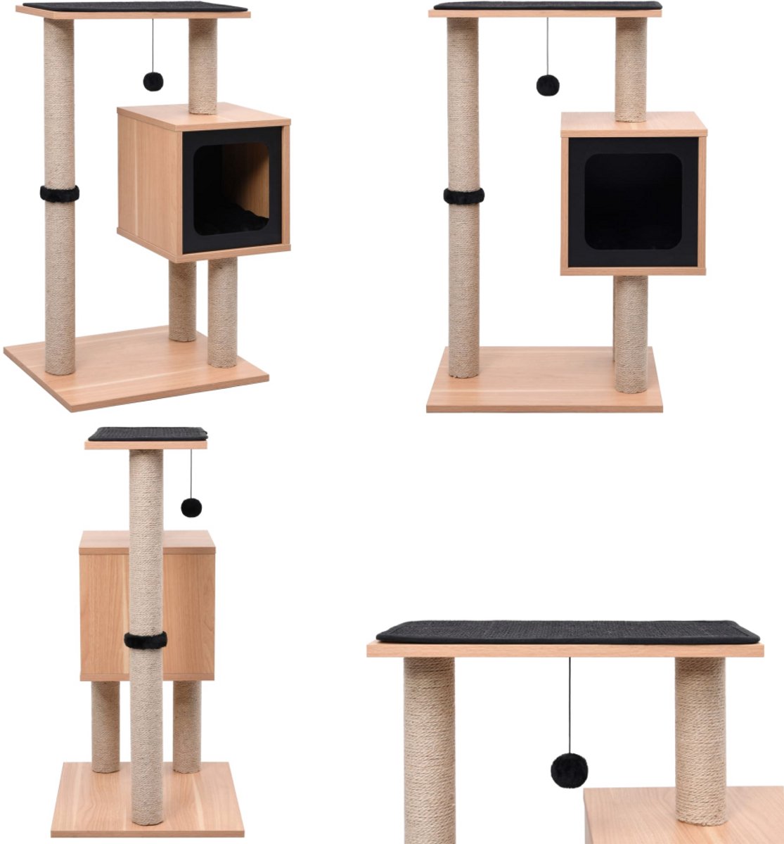 vidaXL Kattenkrabpaal met sisal krabmat 82 cm – Krabpaal – Krabpalen – Kattenbed – Kattenbedden
