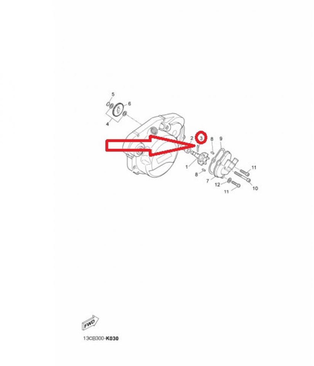 Pompe à eau origine pour Moto Generic 50 Trigger Avant 2020 Clavette / 93603-22X00 Neuf
