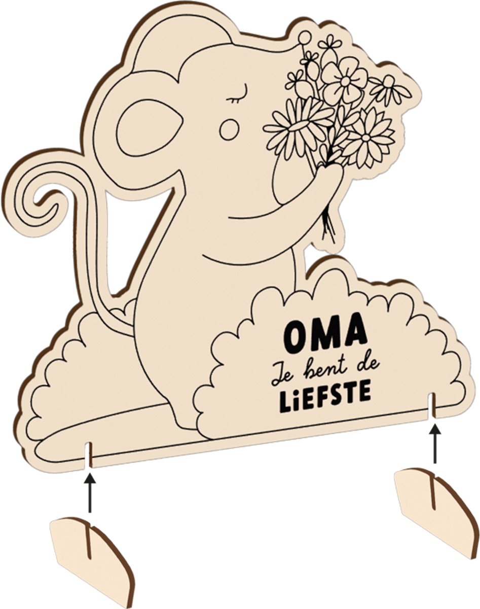 Kleurplankje - Liefste oma