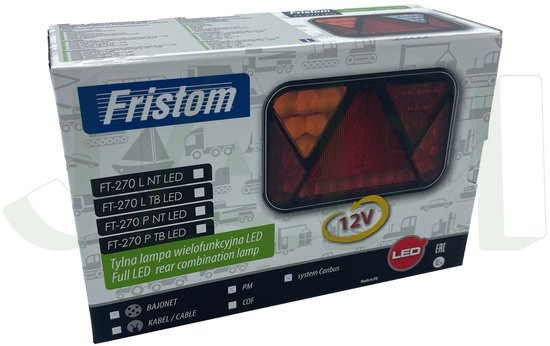 Feu arrière Fristom Led 270 Droit 5 broches Can bus proof