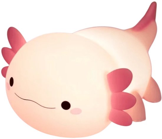 S&E Kawaii Axolotl Nachtlamp – Zachte Silicone LED Bedlamp, Oplaadbaar & Dimbaar