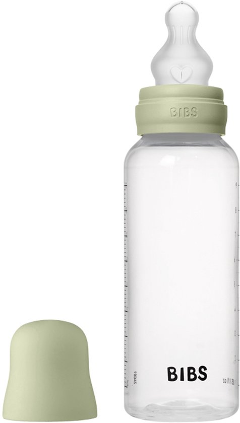 Bibs Fles - Medium Flow - 270 ml - Silicone - Sage