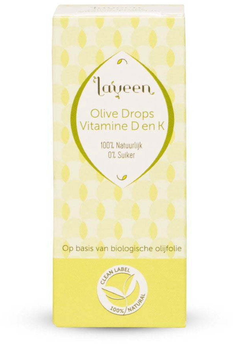 Goedkoopste Laveen Olive Drops Zuigeling 10 ml | vitamine D en K samen in 1 potje | 100 natuurlijk en suiker/zoetstofvrij