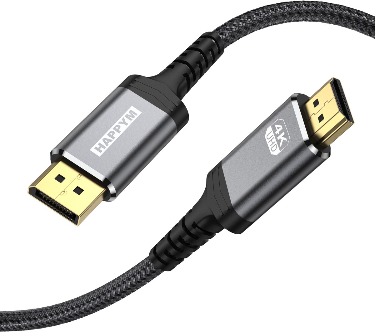 DisplayPort naar HDMI Kabel 1M – 4K30Hz Ultra High Speed – Haarscherpe Beeldkwaliteit voor TV en Monitor
