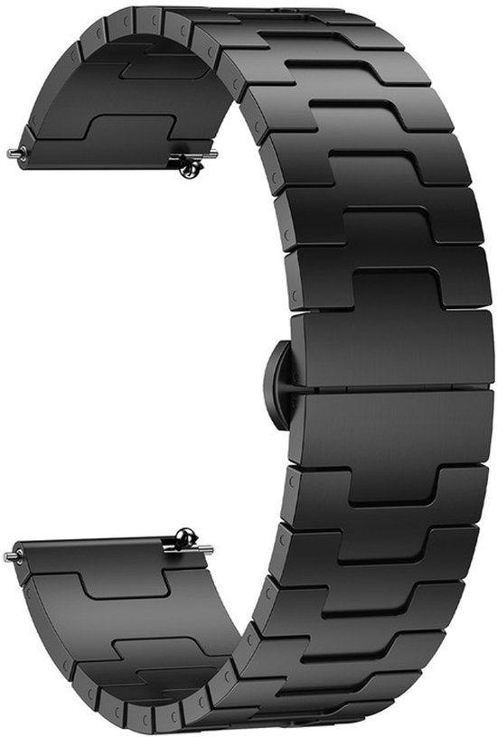 FINTIE Edelstahl-Armband Für Garmin Smartwatches – Passt Auf Vivoactive 4, Venu 2/3, Forerunner 255/265/745 (22mm, Schwarz)