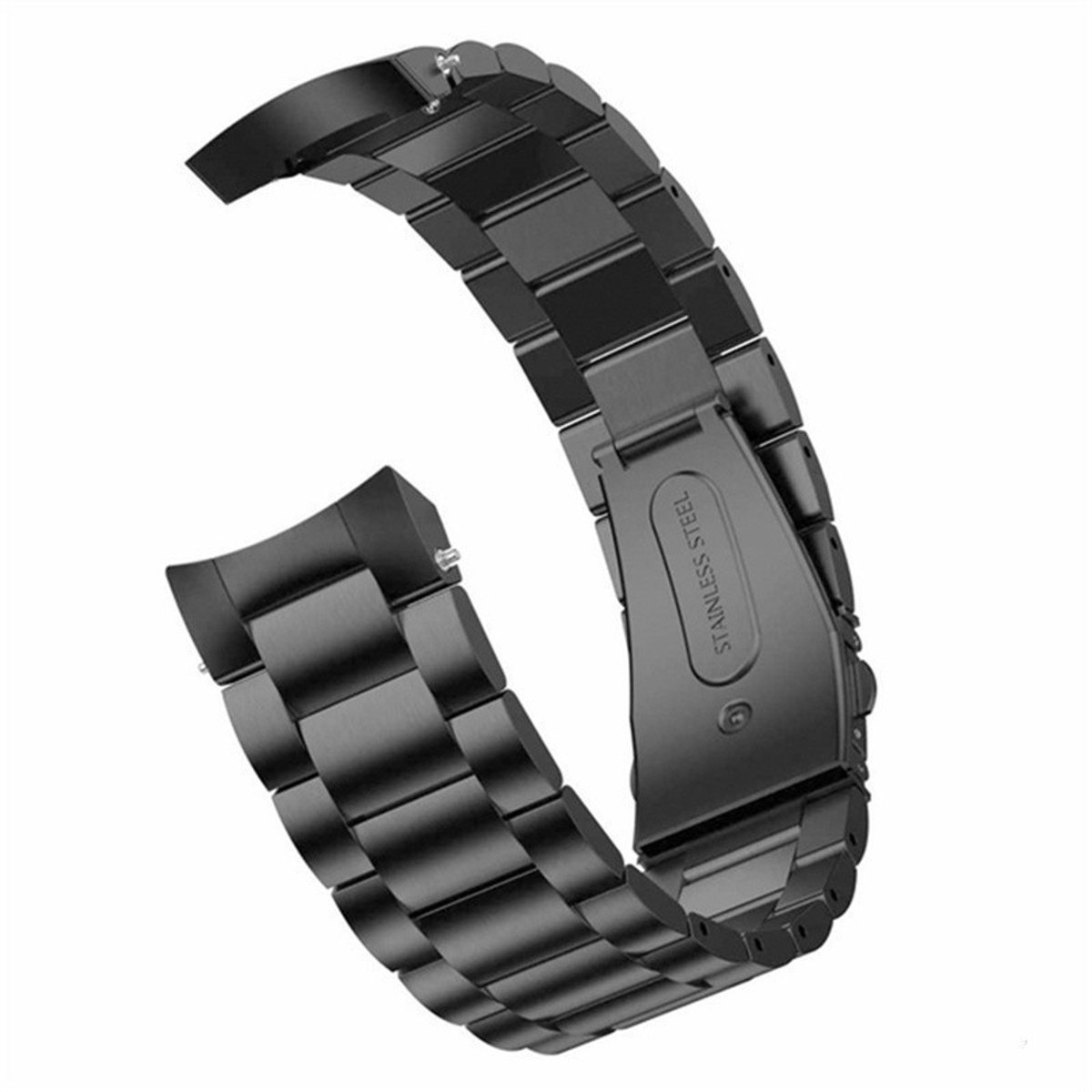 Stalen bandje - RVS - geschikt voor Huawei GT 4 (46 mm) - zwart