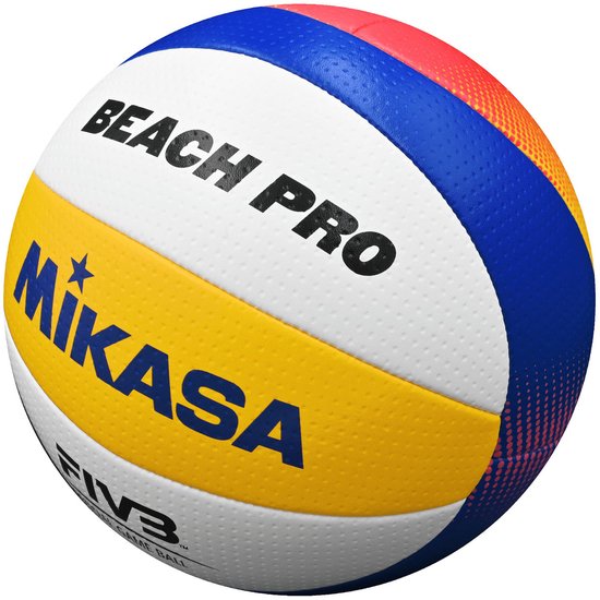 Lot De 5 Ballons De Volleyball Mikasa Beach Pro BV550C FIVB Approved Bleu Jaune