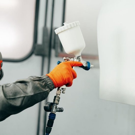 ORAZIO HVLP Mini Lackierpistole Spritzpistole 500ml 1,4mm Kupferdüse Aluminium Spraypistole Farbpistole Luftkompressor Werkzeug für Auto-Autodetail-Lackierung Bietet Punktreparatur