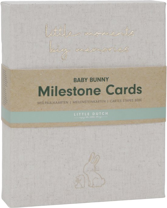 Little Dutch Mijlpaal kaarten 'Mijn eerste jaar' Baby bunny FSC
