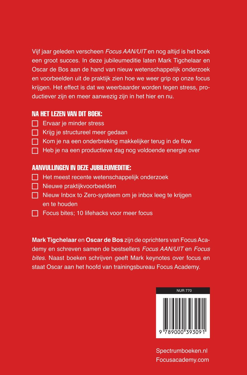 Focus AAN/UIT - back cover