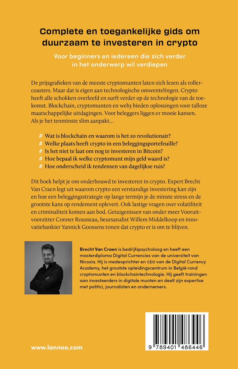 Investeren in crypto, Brecht Van Craen | 9789401486446 | Boeken | bol