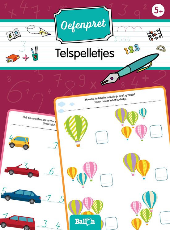 Oefenpret (wipe and clean) 0 - Telspelletjes 5+ - cover