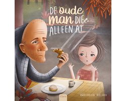 De oude man die alleen at