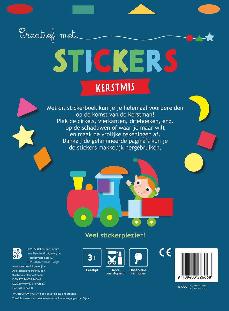Creatief met stickers Kerstmis - back cover