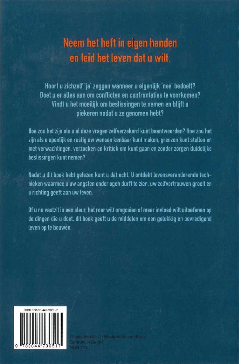 Assertiviteit - back cover