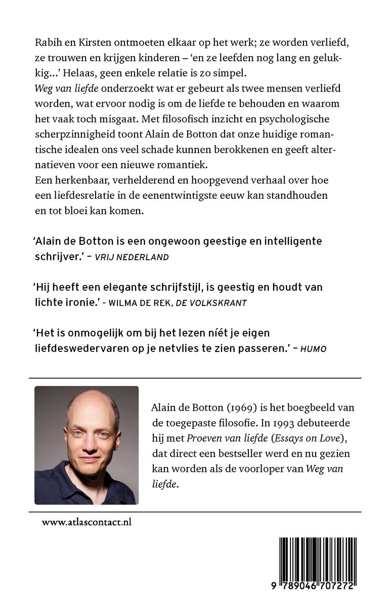Weg van liefde - back cover